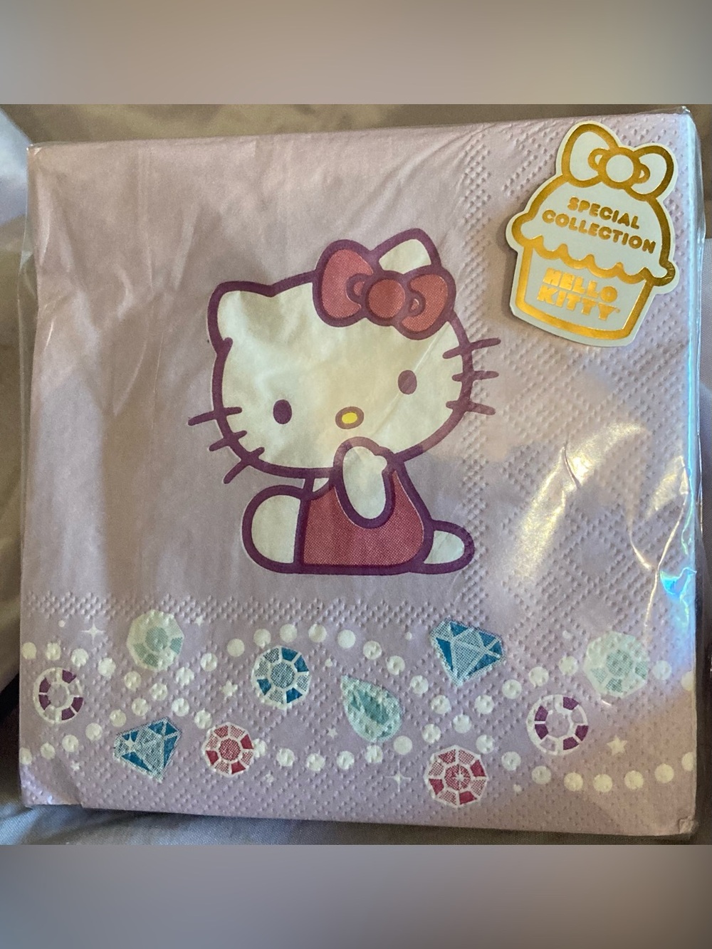 Hello Kitty Gem And Pearls Purple Special Collection Napkins 40pc